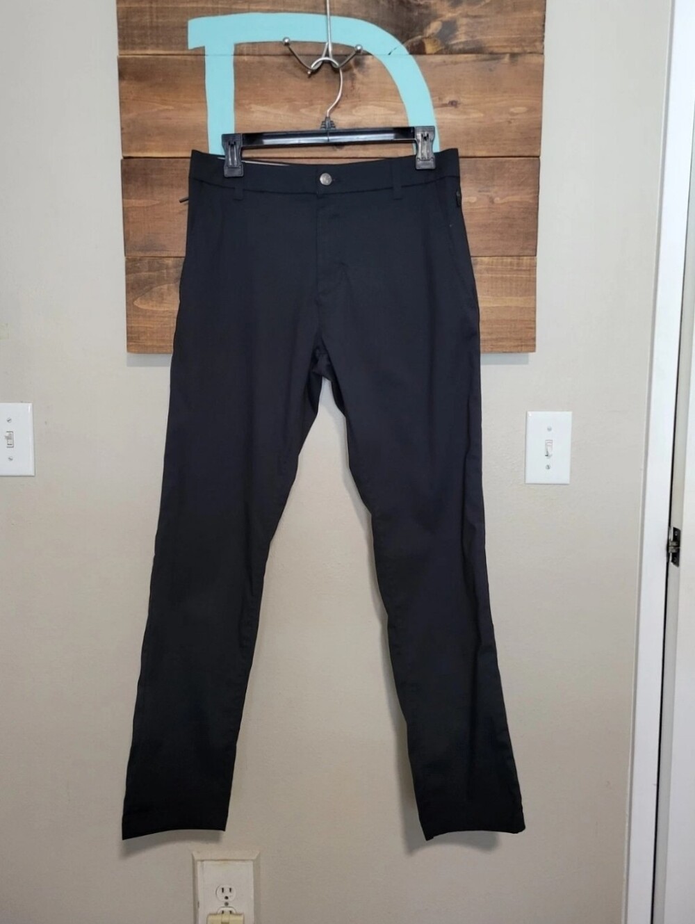 Birddog Black Golf Chino Slim Fit Pants Size 30 X 30
